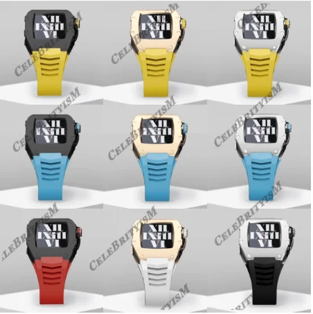 Trendy OEM Richard Mile Customized Logo 316L Stainless Steel Watch Case  For Apple Iwatch Series 7 6 45MM 44MM Apple Watch Case