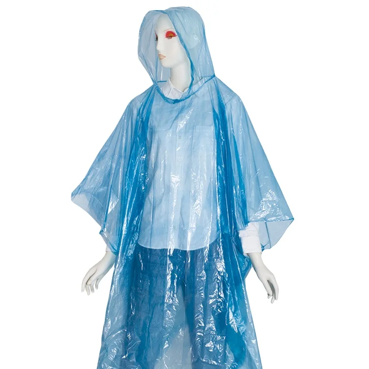 Transparent light weight printed raincoat /rain poncho for adults