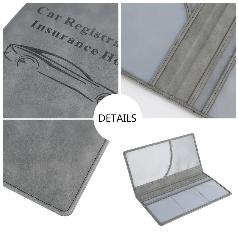 Travel Accessories Car Insurance Sticker display pocket holder Custom Logo Premium Organizer wallet For driver Licence card