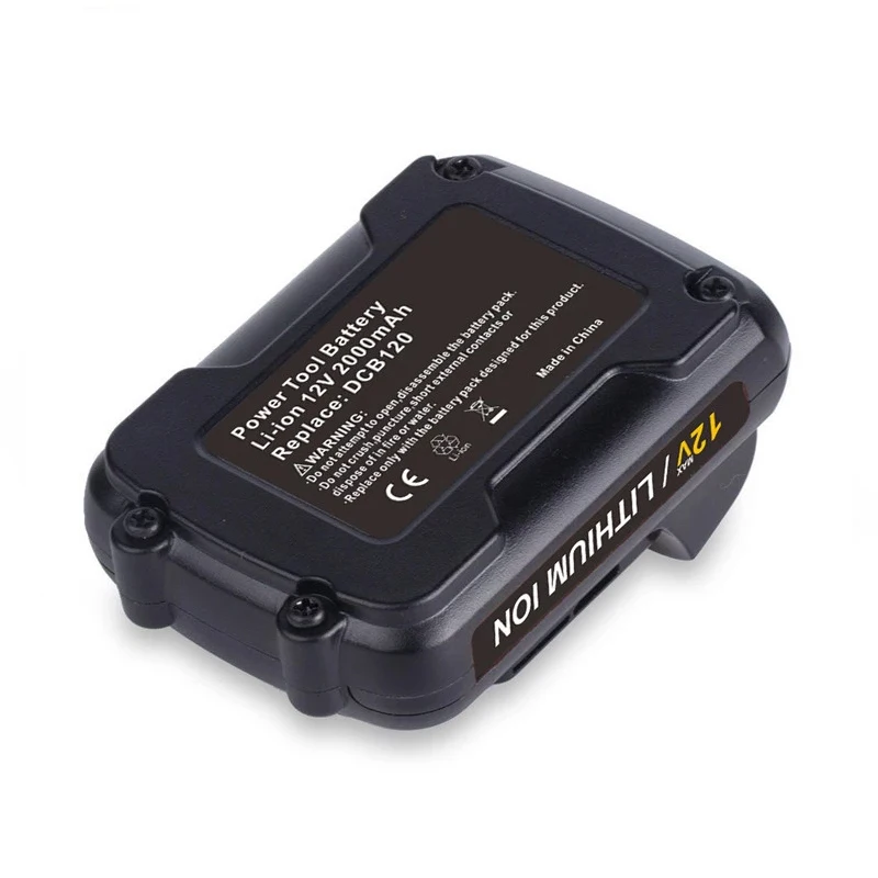 
10.8V 2.0AH DCB120 Li-ion 12V cordless drill battery 1.5Ah for Dew DCB123 DCB125 Power tools 