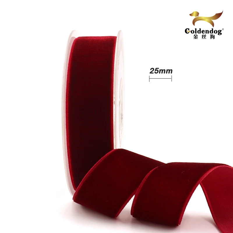 Mafolen High Quality Luxury 3-75mm Non Stretch Nylon Single Face Velvet Ribbon For Bows Or Gift Wrapping