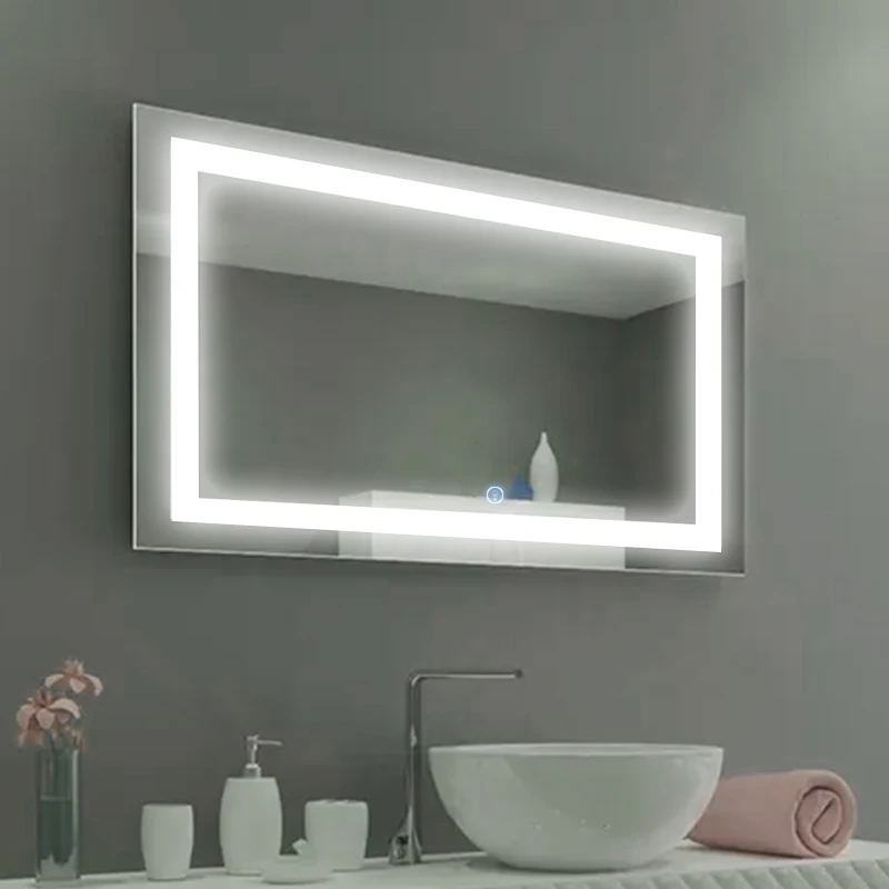 HZW led mirrors smart light hotel bathroom remodeling full UL cUL CE touch sensor defogger CCT3000K-6000K mirror manufacturer