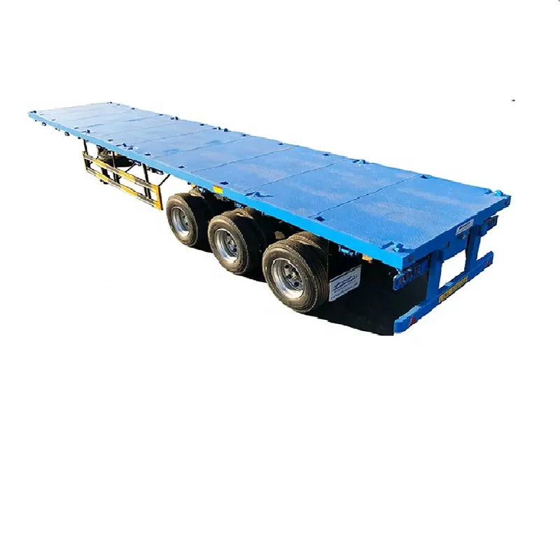 3x40 футов каркасный бортовой контейнер полуприцеп для пикапов стальной шасси палубный грузовой прицеп с высокой платформой