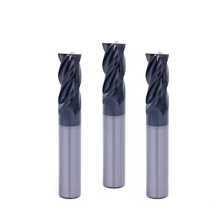 Вольфрамовая твердосплавная Концевая фреза с 3 канавками, твердосплавные концевые фрезы с прямым хвостовиком для обработки алюминиевого сплава