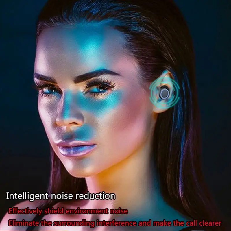 
2020 Hm50 Tws 5.0 Earbuds Mini In-Ear Waterproof Sport Headphone Wireless Blue Tooth Earphone Wiht Wrist Shape Charging Box 