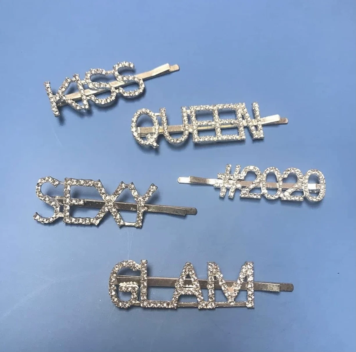 Простая одежда с надписями в горный хрусталь заколки для волос женщин женские аксессуары заколка головной