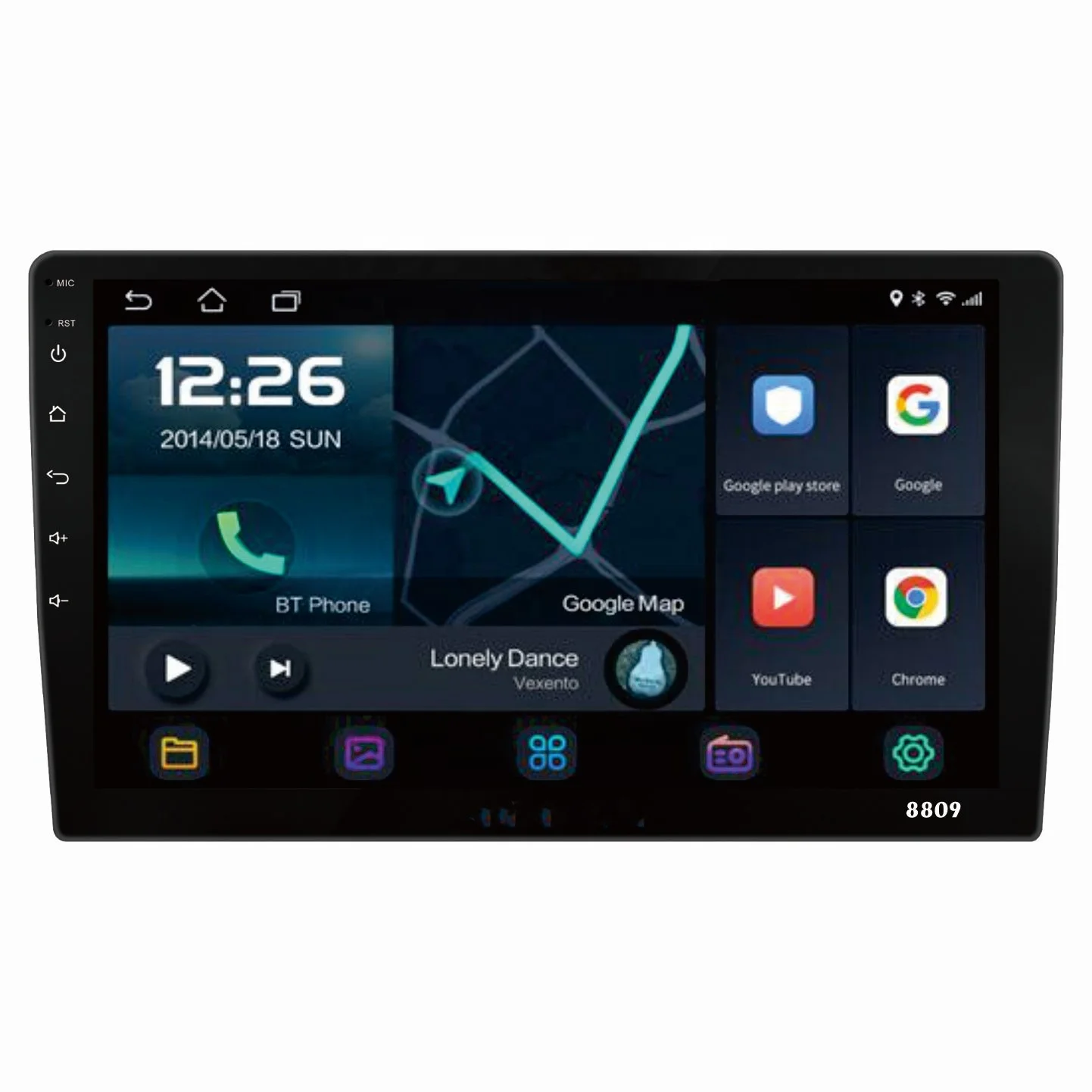 Pioneer 9-Inch 2+32 Android 11 Car Touch Screen Stereo Dvd Player 2DIN Universal Dashboard with TFT Screen and GPS Function