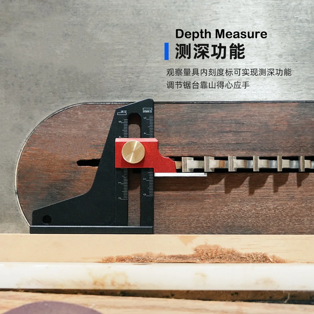 Height Gauge Dual Scales Height Measurement Tool Woodworking Ruler Tablesaw Depth Measuring Ruler