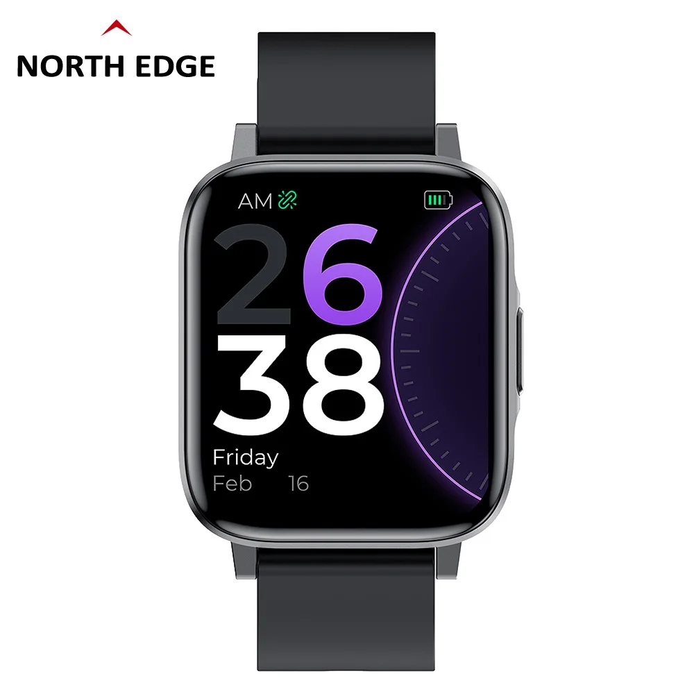 2023 Round Corner Large Screen Blood Pressure Blood Oxygen Body Temperature Heart Rate Monitoring Health Exercise Watch