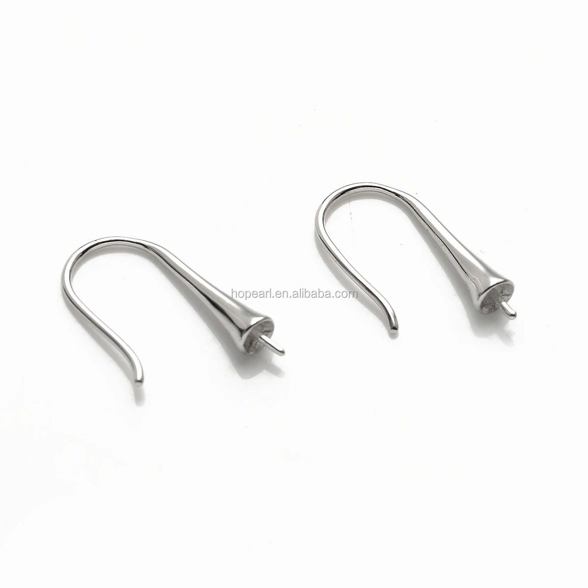 SSE107 Pearl Jewellery Making 925 Sterling Silver Ear Hooks Earring Findings
