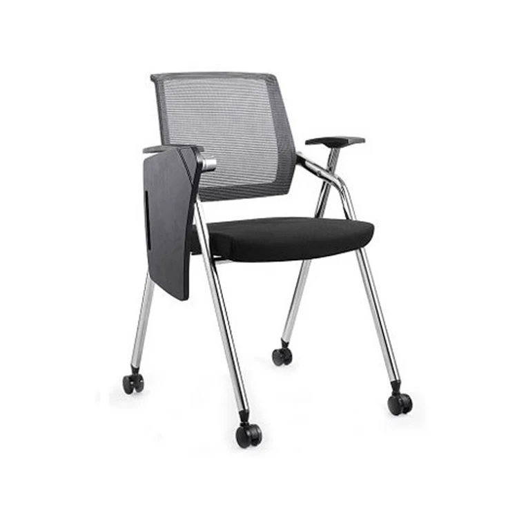 DDP+ one piece minimum order Staff training seat with tablet handle armrest offical conference chair