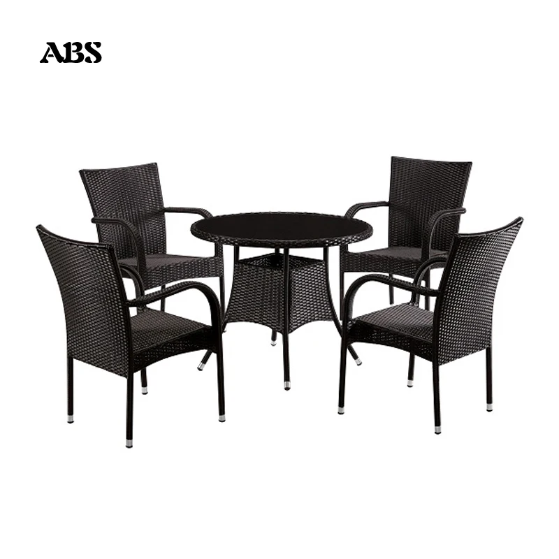 2021 Cheap price rattan table and chair good quality rattan chair for coofe table