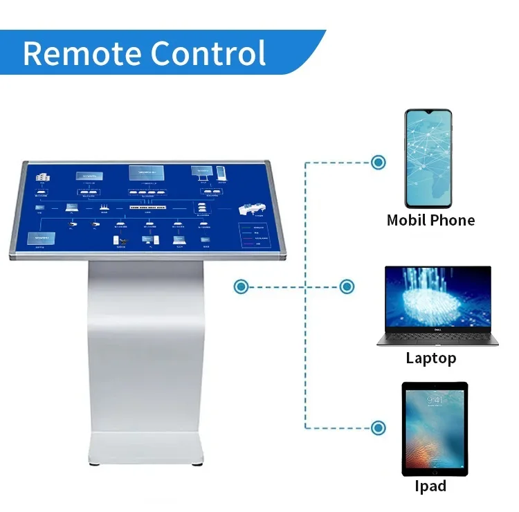 43 50 55 65 75 Inch LCD Display Touch Screen Free Standing Kiosk Subway Digital Signage Screens