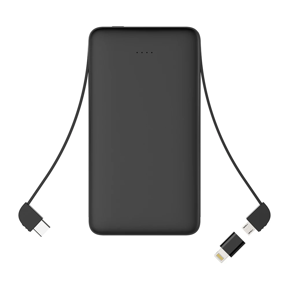 cute hand warmer power bank with output cable