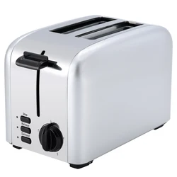 Тостер для домашнего использования, кухонный тостер из нержавеющей стали с 2 ломтиками, 2022