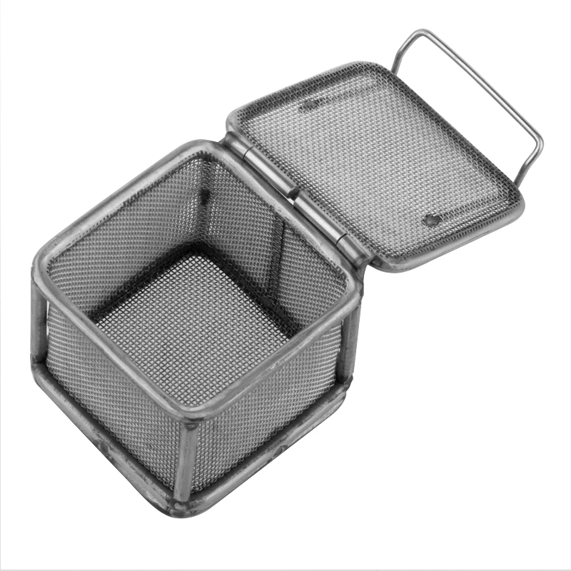 High temperature setrilization 304 stainless steel wire mesh sterilization baskets with lid size can be customized