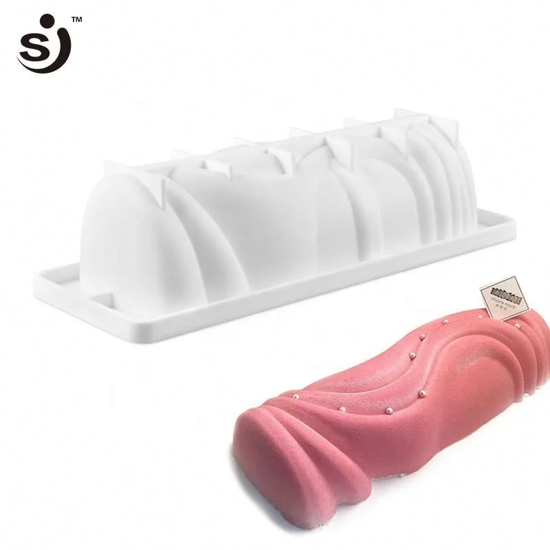 Hot Sale 3D Pillow Shape Silicone Reusable Rectangle Silicon Mousse Chiffon Cake Mold