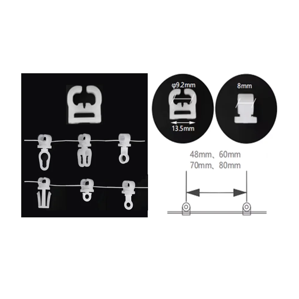 Customized Services Pom Material Rolling Friction Curtain Slider for Tent Windows Curtain Hanger