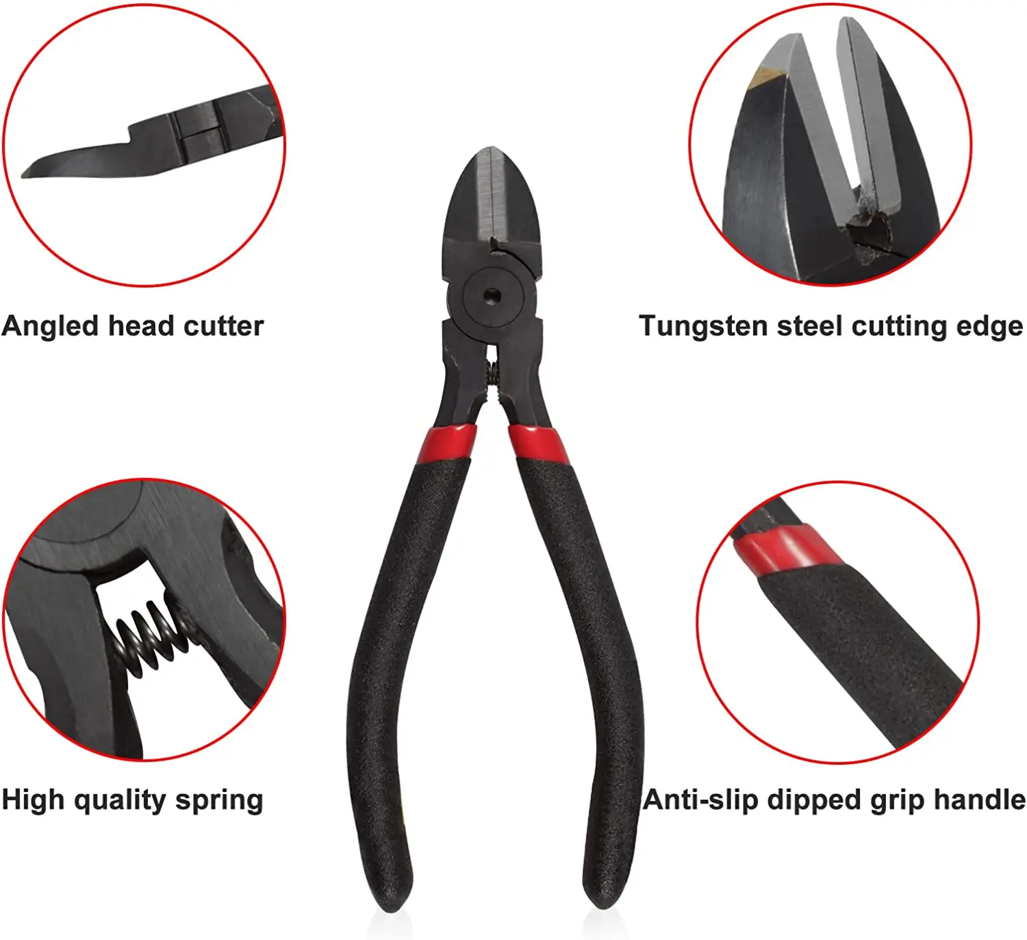 Электрические плоскогубцы для резки проводов, кусачки для проводов, боковые плоскогубцы, инструмент для резки, кусачки для резки проводов с внутренней пружиной, маленькие плоскогубцы для резки проводов