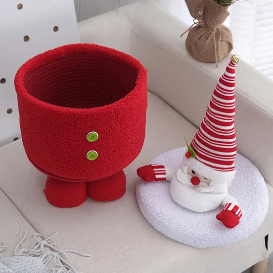 Santa Claus Organizer Christmas Gift Organizer Eco-friendly simple amphora hand-woven rattan storage basket storage box