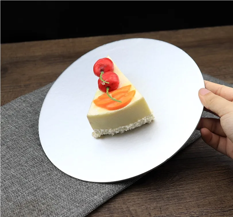 Disposable Circular Silver Thickened Waterproof And Oil Resistant Cake Tray 8 Inch