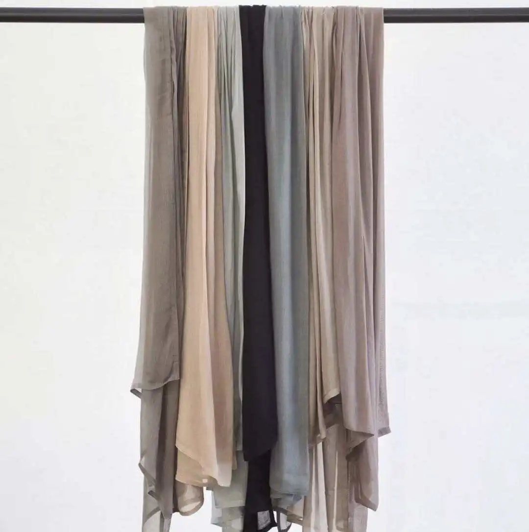 2021 Australia popular modal cotton shawls with rolled hem end soft and comfortable modal hijab scarves