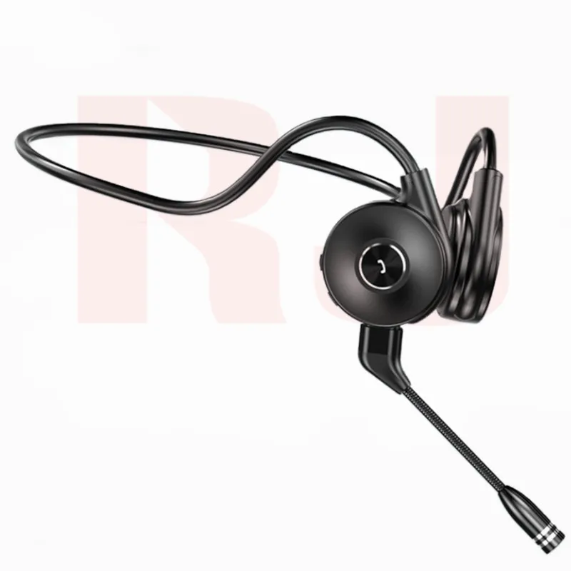 Wire Bone BT 5.1 Headset Wireless Sport Earbuds Neckband Earphone Bone Conduction Headphones with Microphone