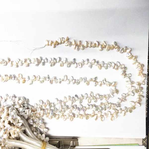 Wholesale Natural Real Pearls Special-shaped Irregular Baroque Pearl Strand