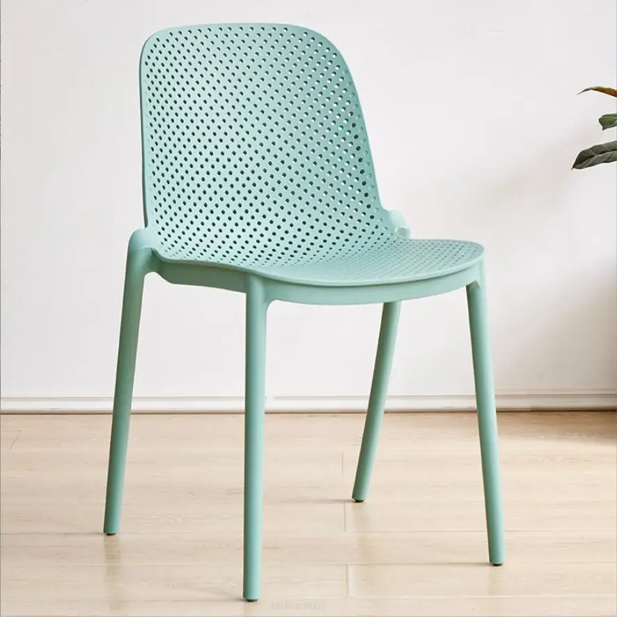 Wholesale Custom Modern Black Red Woven PP Plastic Outdoor Leisure Garden Dining Chair for Livingroom Balcony