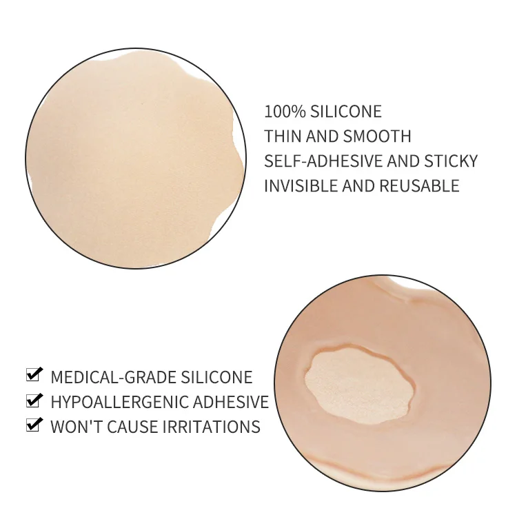
Newest Design transparent silicone Self Adhesive Bra Women Strapless Backless Lifting Nipple Covers Pasties 
