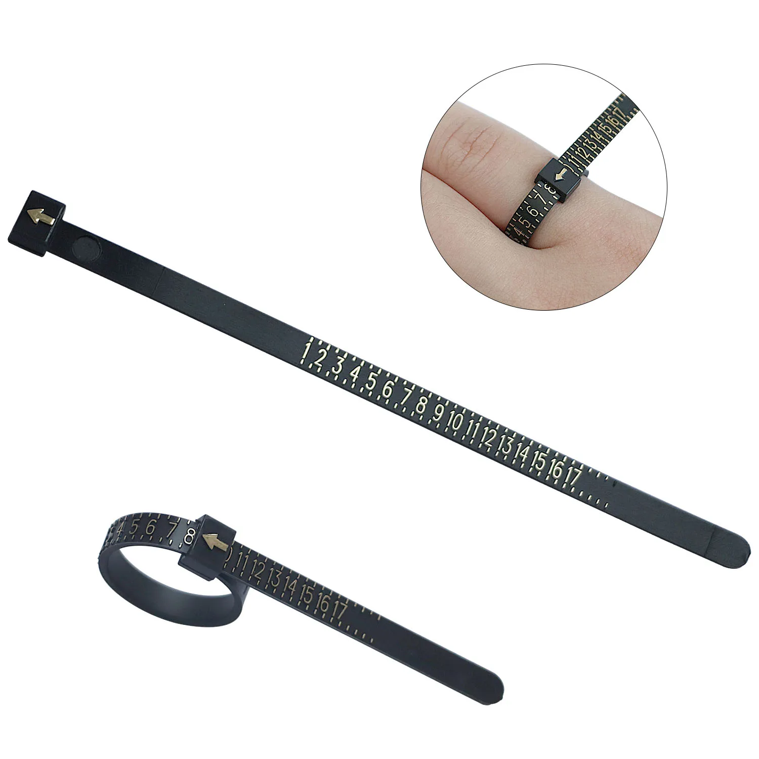 Guaranteed Quality Proper Price Jewelry Tools Ring Sizer Finger Gauge Plastic Ring Sizer for Engagement Rings Wedding Sets