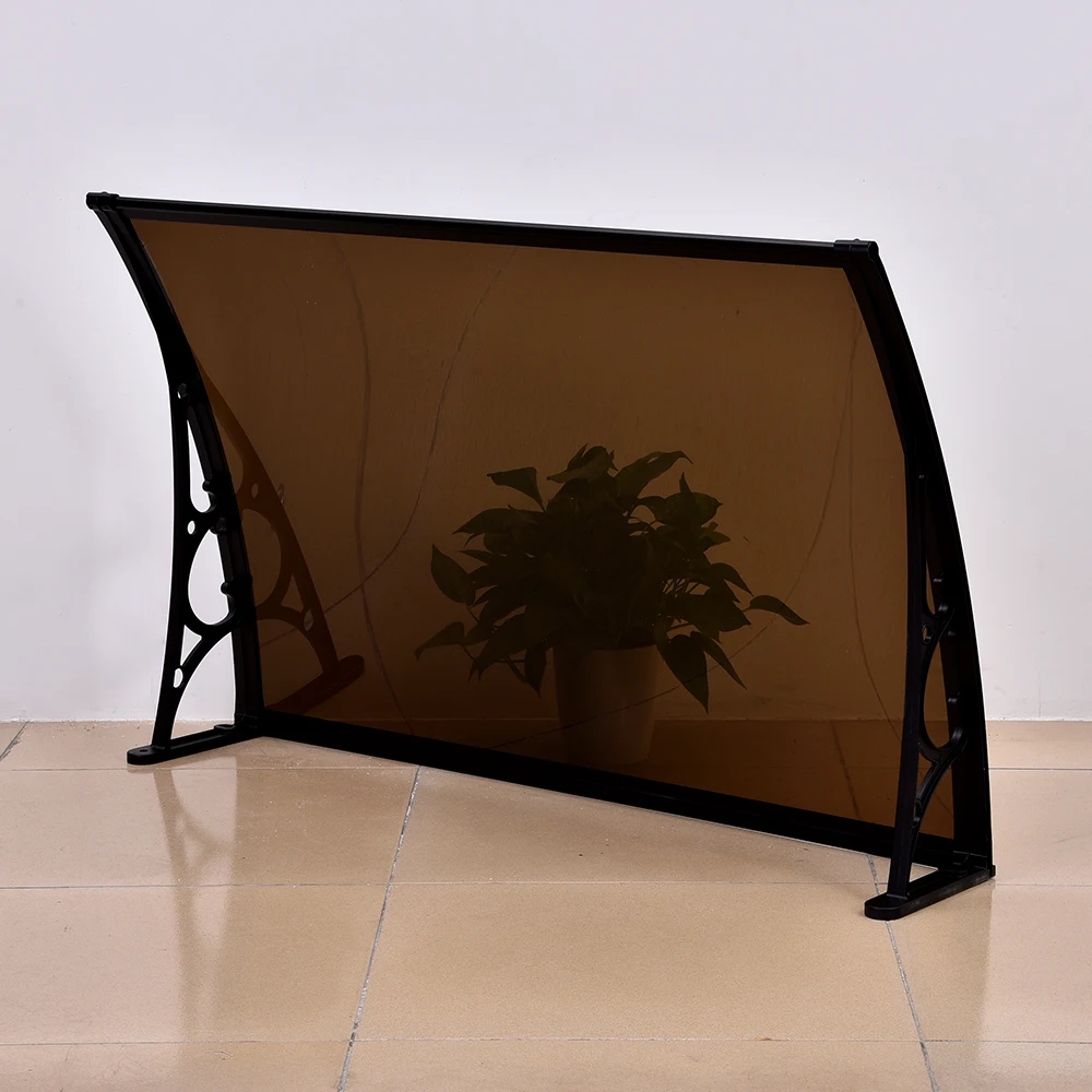 Foshan Guansu factory custom 80*120cm outdoor heat resistant aluminum material solid sheet awning for door window