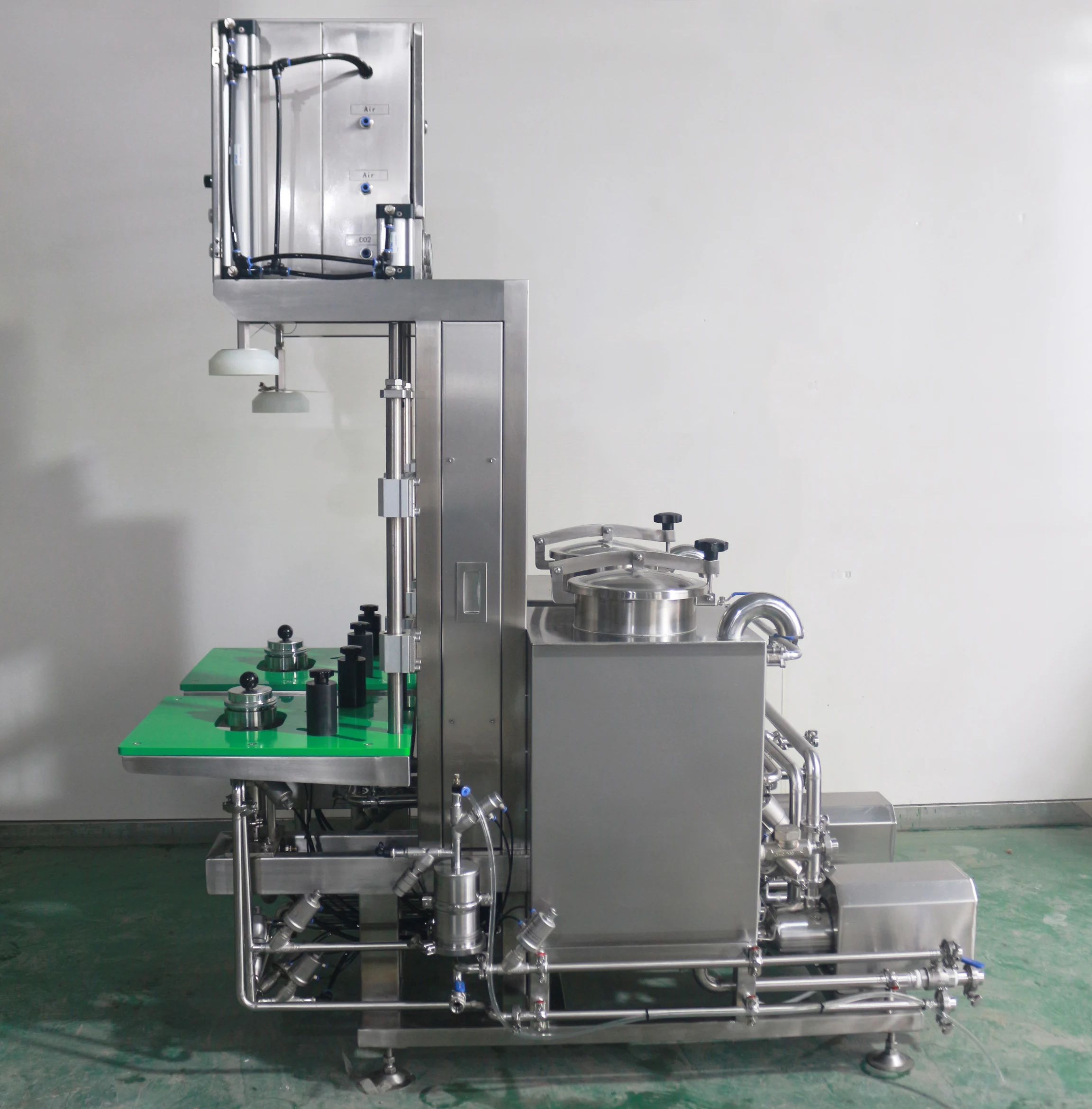 semi automatic beer keg washing and filling combine machine 2 heads