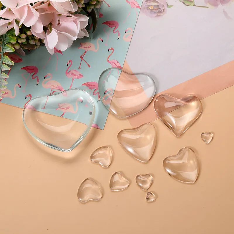 Hot Sale Customized Heart Dome Blank Fridge Magnet Medium Crystal Glass with Plastic for Anniversaries Tourist Souvenirs
