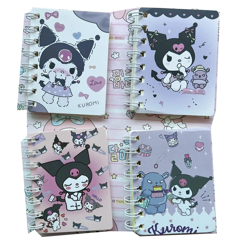 DHF High Quality Sanrioed Cute Kawaii Design A7 Spiral Notebook Wholesale Diary Coil Journal Animation Derivatives