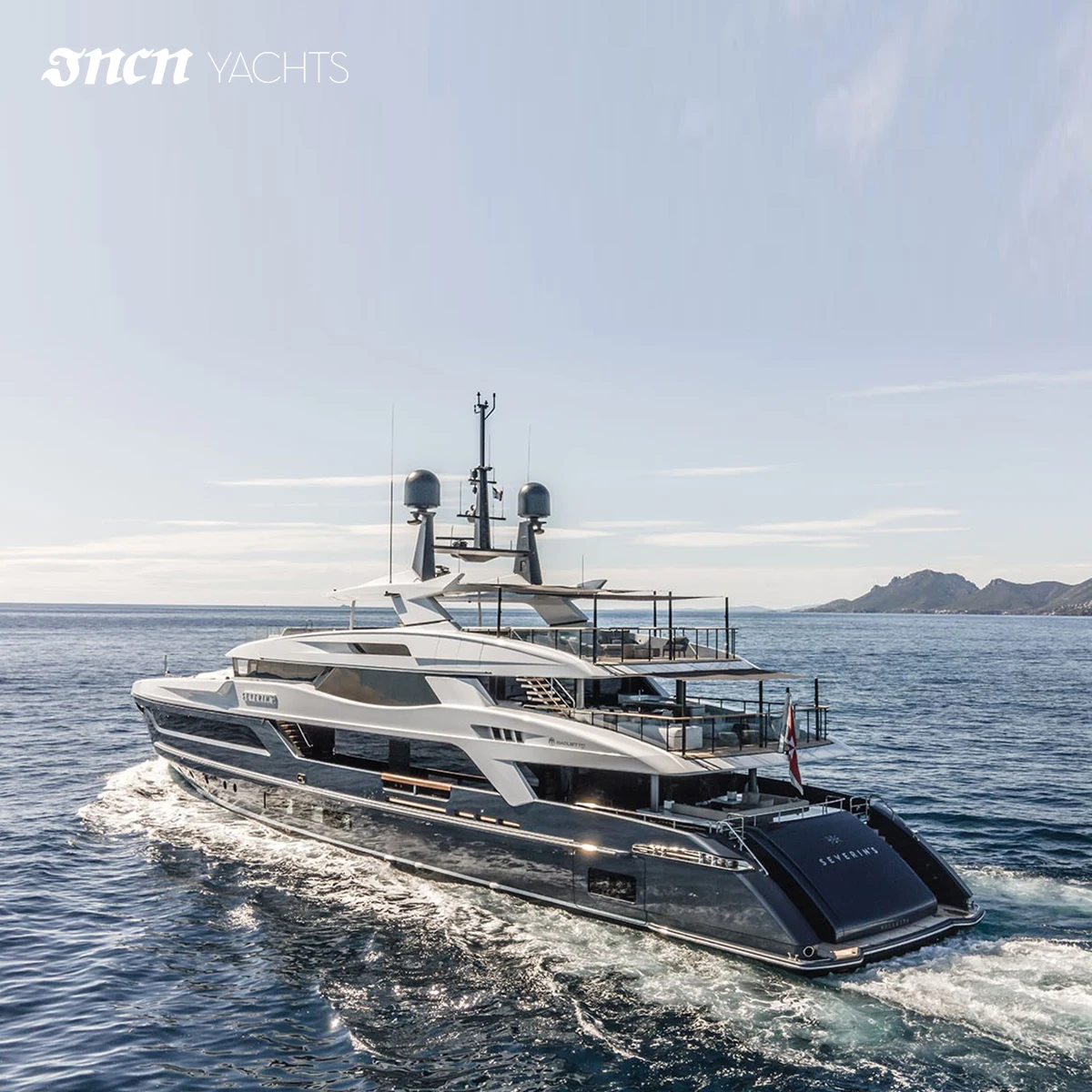 JNCN New Design 180ft Alloy hull material custom super yacht luxury mega yacht for sale