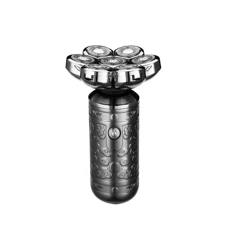 Waterproof IPX6 Razor Kemei KM-1523 Electric Shaver Portable Mini 7 Blades Alloy Body 4D Veneer Floating Shaver For Men