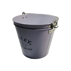 Outdoor Round Metal Beverage Tubs 5L Stainless Steel Galvanized Ice  Buckets with Handle for Beer and Drinks