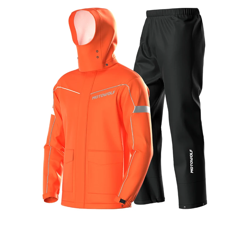 Motowolf motorcycle waterproof Outdoor Riding Split Suit Raincoat Reflective Raincoat Riding Rain pants