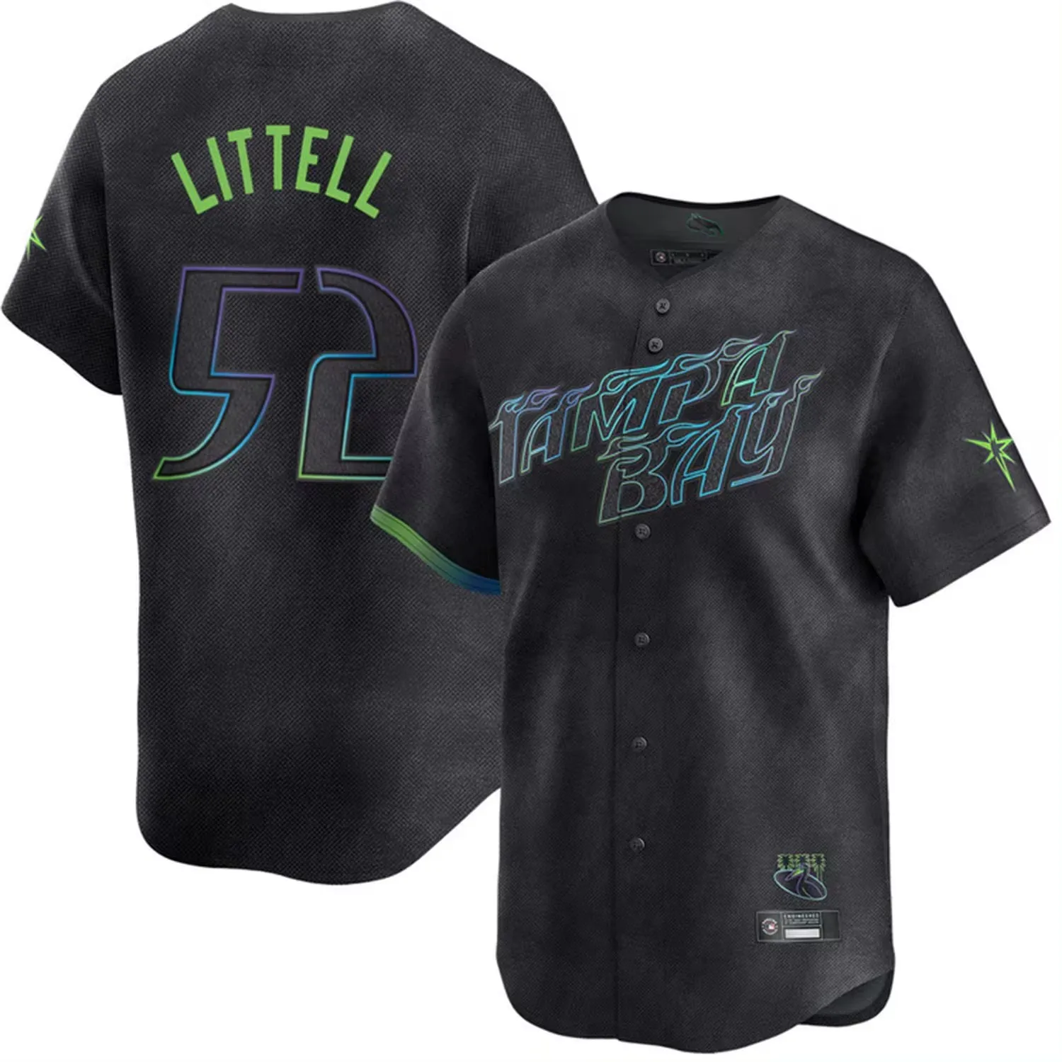Tampa Bay New Season Charcoal 56 Randy Arozarena 2 Yandy Diaz 18 Shane McClanahan 2025 City Connect Rays Baseball Jerseys