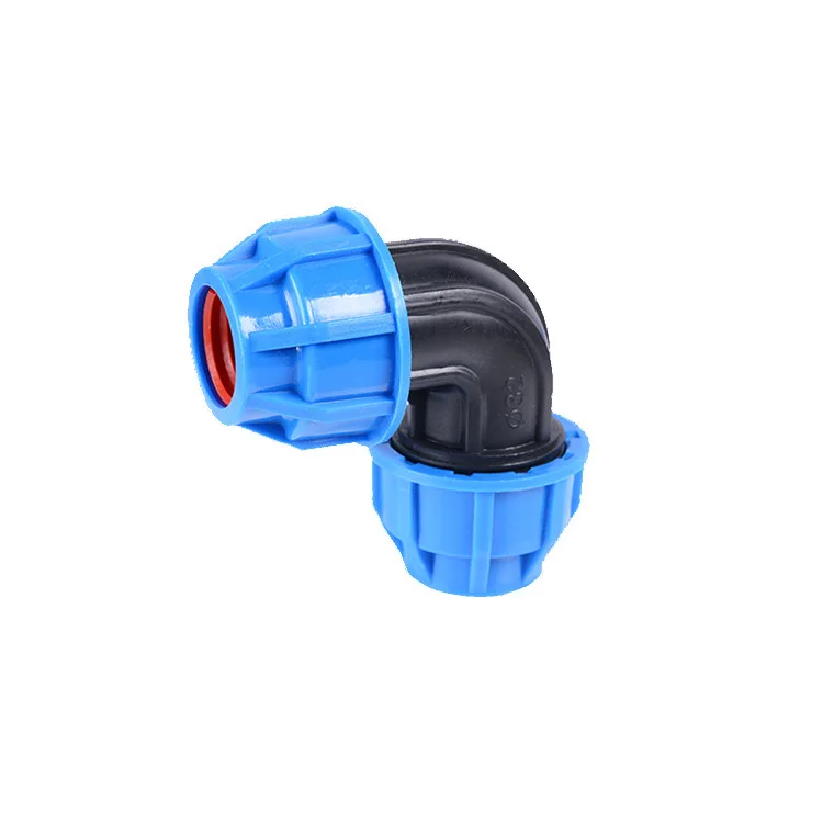 Agriculture Irrigation PE Pipe Compression Fitting 1/2 3/4 1 Inch Thread 20 25 32mm Reducing Elbow Connector Coupling