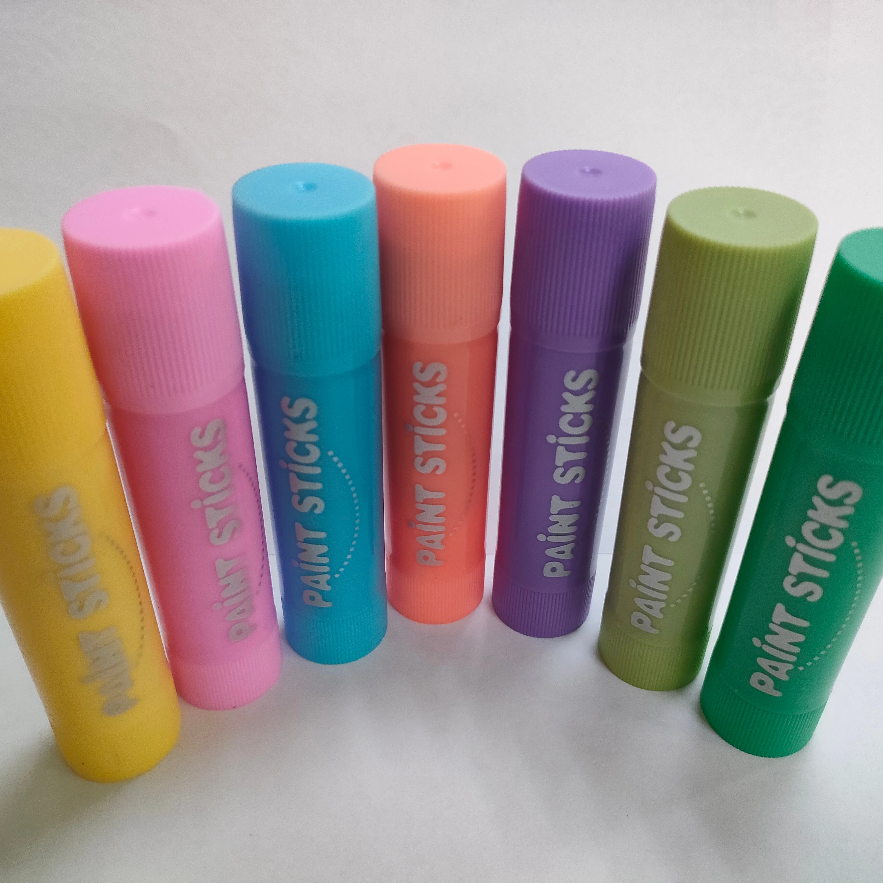 MeiduGaga 12 Macaron colors non-toxic fast drying mess free solid tempera paint stick Eco- friendly