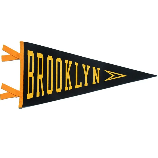 Custom pennant flag felt thermal cutting pennants football club hanging flag banner for sport decorate