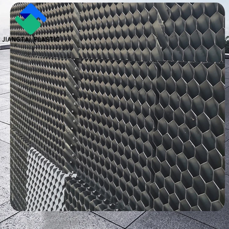 Jiangtai Hard black rigid uv protection pvc plastic sheet for cooling tower