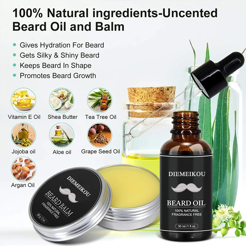 private label best regrowth growth oil organic custom new male care beard growth Kit for men grooming care