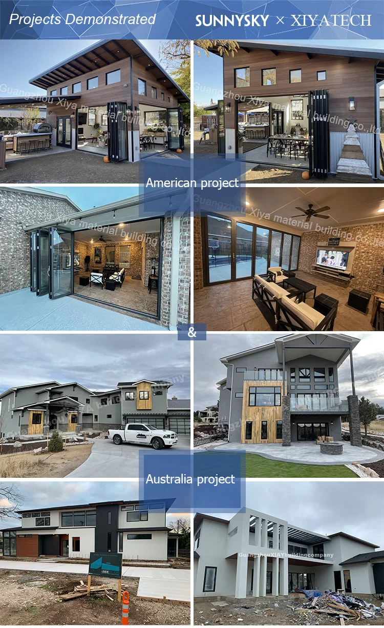 Sunnysky dcustom glass Garage Door Aluminum Tempered Glass With Insulation Laminated Black Frosted Hurricane Proof