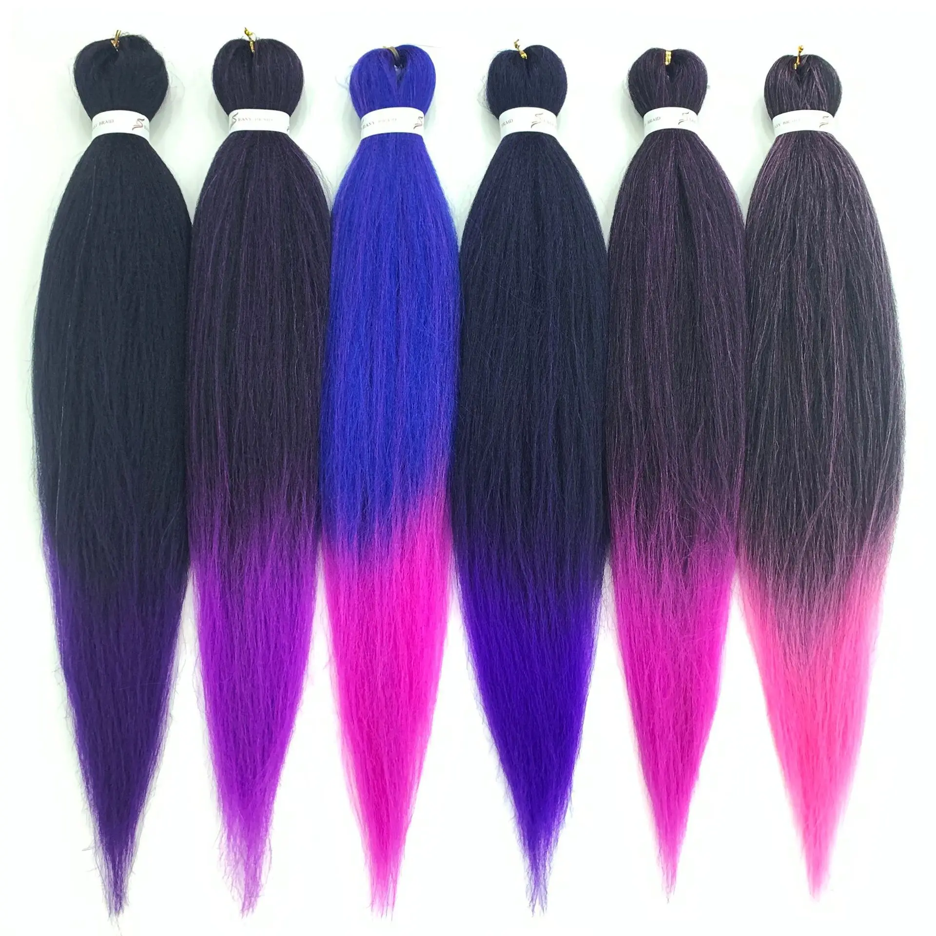 
TKL wholesale cheap synthetic ombre expression pre stretched braiding for black women 
