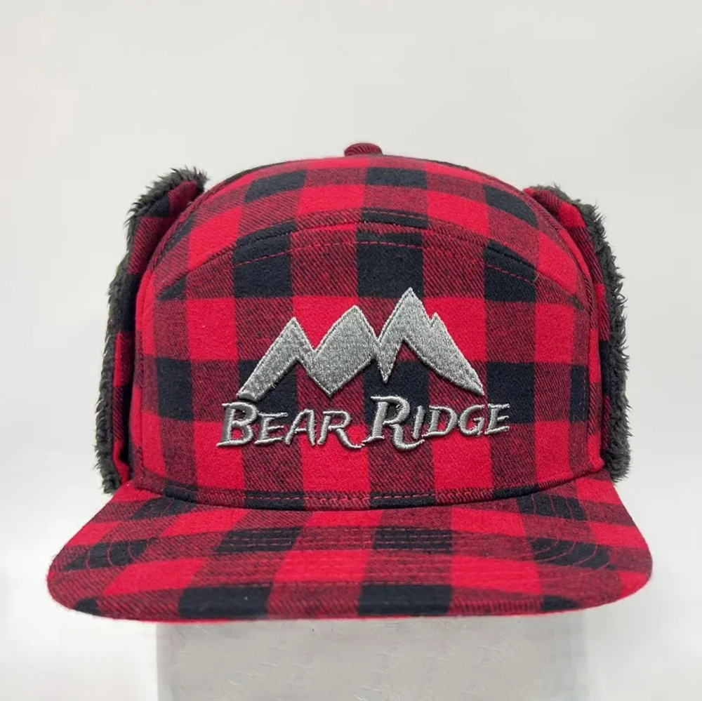 OEM Wholesale Luxury gorras sports cap dad hat printing 6 panel Horizon custom design mens warm winter hat aviator earflap hat