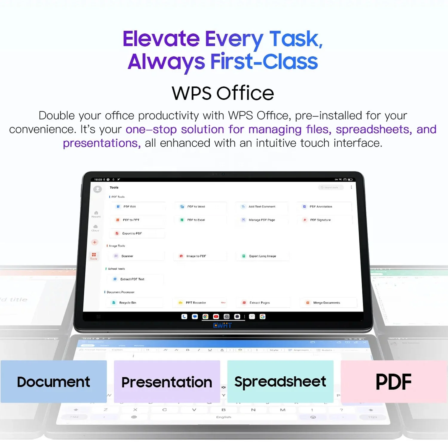 Android 14 OS 10.1 inch Industrial Android Tablet PC All in One NFC