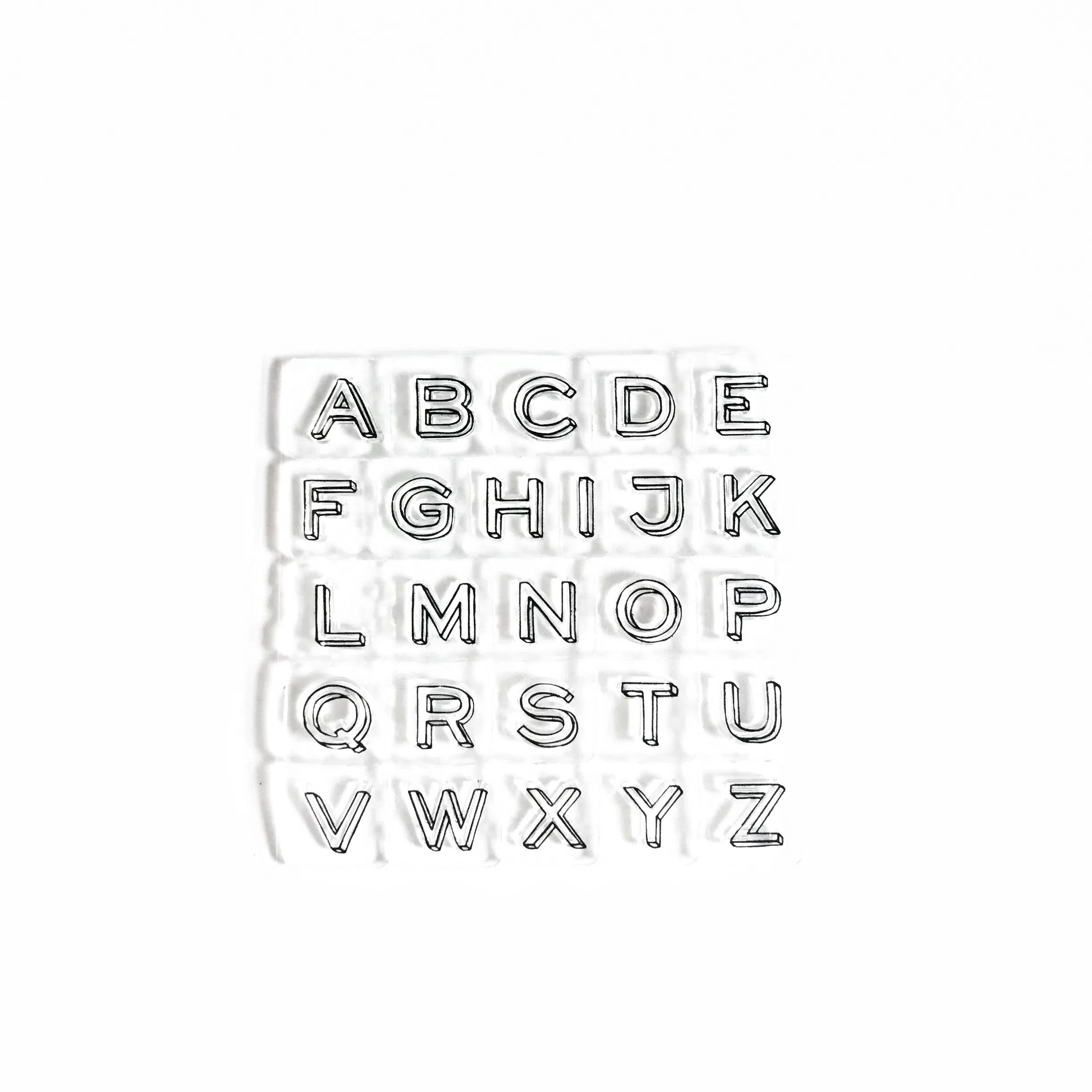Clear Stamps Manufacturer Customized Alphabet Clear Stamps 26 Letter Stamps Scrapbooking Greeting Cards Postcards Decoration